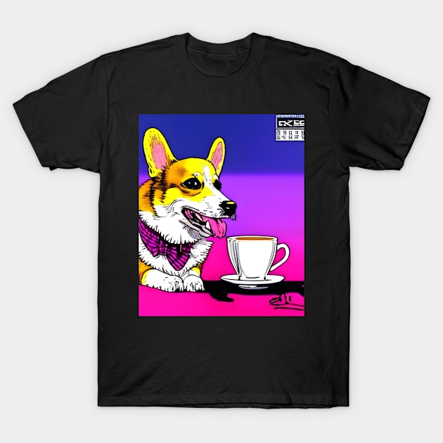 Corgi And Coffee - Coffee lover T-Shirt by Megaluxe 